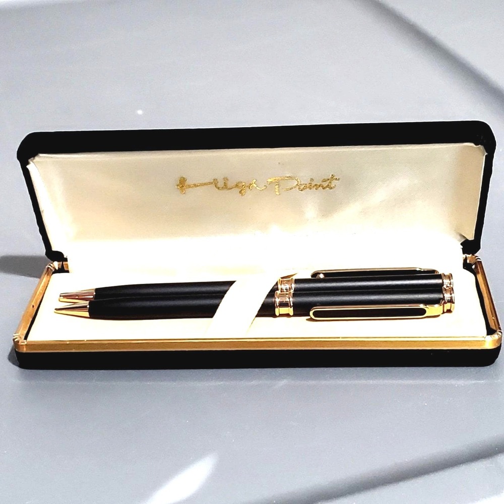 High Point Executive Series Black Matte Ballpoint Pen & Pencil Set